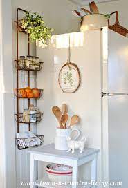 Kitchen With A Hanging Wall Basket