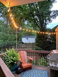 Hanging String Lights On A Deck