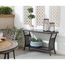 Hanover Traditions 50 In Slat Top Outdoor Console Table