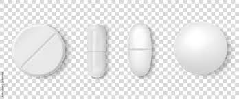 Vector 3d Realistic White Medical Pill