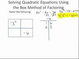 Solving Quadratic Equations Using The