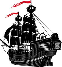 Pirate Ship Silhouette Png And Vector