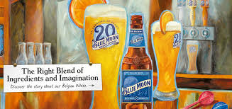Blue Moon Beer On Draft Stamps Bar