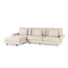 Transformer Couch 196 In Round Arm Polyester Long Couch Washable Covers Modular Sofa In Dove