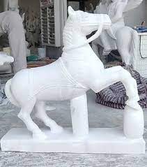 White Marble Horse Statue For Exterior