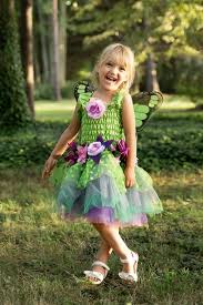 Green Fairy Blooms Deluxe Dress With Wings