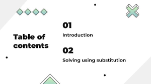 System Of Equations Using Substitution