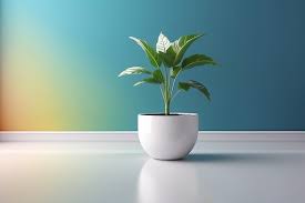 3d Rendering Of White Symbol Of Plant