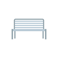 Outdoor Metal Bench Icon In Flat Style