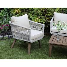 Canopy Palm 4 Piece Resin Wicker Patio Deep Seating Set With Sunbrella Cast Pumice Cushions