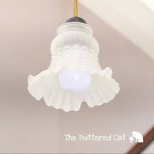 Vintage Bell Shaped Frosted Glass Light