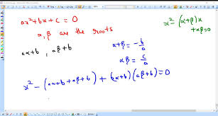 Roots Of The Equation Ax 2 Bx C