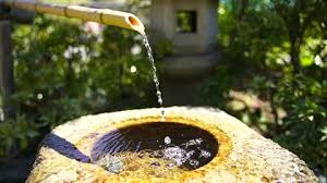 Water Flowing Of Bamboo In Traditional