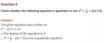 Quadratic Equations Class 10 Extra