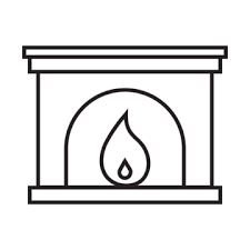 Fireplace Line Art Png Transpa