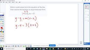 Equation In Slope Intercept Form