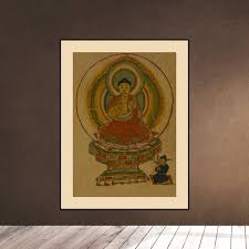 Buddha Antique Painting Wall Art Print
