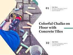 Colorful Chalks On Floor With Concrete