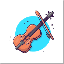 Violin Jazz Al Cartoon Vector Icon