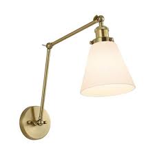 Gold Swing Arm Adjustable Wall Lamps
