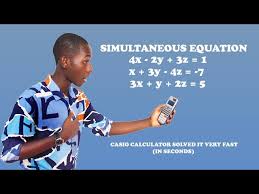 Simultaneous Equations Casio Fx 991es