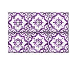 Purple Decorative Ceramic Tile Vintage
