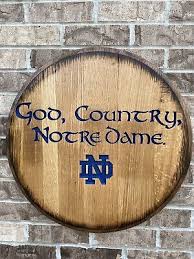 Notre Dame Wood Sign Wall Art