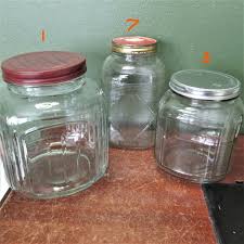 Glass Jar Metal Lid Choice Of 1 Vintage