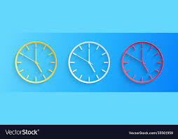 Paper Cut Clock Icon Isolated On Blue