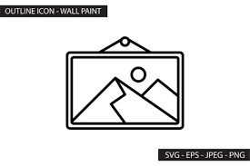 Wall Paint Outline Icons Graphic By