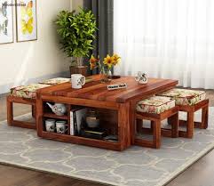 Coffee Table With Stools Chair
