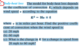 Answered Heat Loss The Model For
