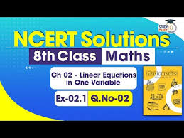 Class 8 Maths Chapter 2 Linear