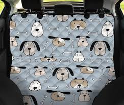 Funny Dogs And Bones Pet Backseat Cover