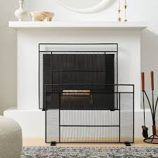 Fine Line Fireplace Screen West Elm