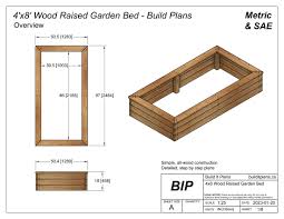 4 X8 Wood Raised Garden Bed Plans For