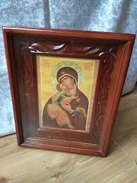 Vintage Wood Carving Religion Hand Made