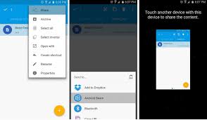 how to use android beam for sharing