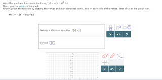 Solved Write The Quadratic Function In