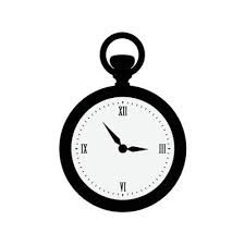 Pocket Watch Outline Icon Ilration