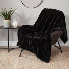 Plush Faux Fur Throw Blanket