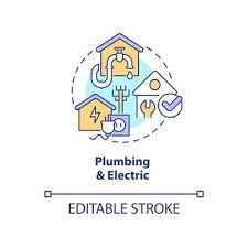 Plumbing And Electric Concept Icon