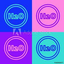 Pop Art Line Chemical Formula For Water