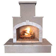78 In Tile And Stucco Propane Gas Outdoor Fireplace
