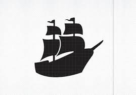 Pirate Ship Silhouette Svg Eps Png
