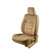 Beige Velvet Fabric Car Seat Cover At