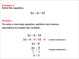 Math Example Solving Two Step