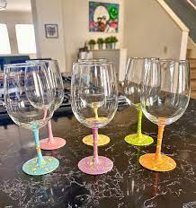 Splatter Paint Wine Glasses