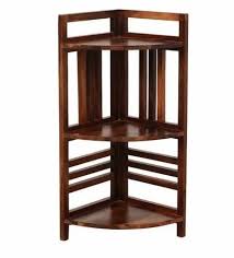 Brown Solid Wood Corner Stand Table