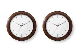 Dark Wooden Wall Office Clock Icon Set